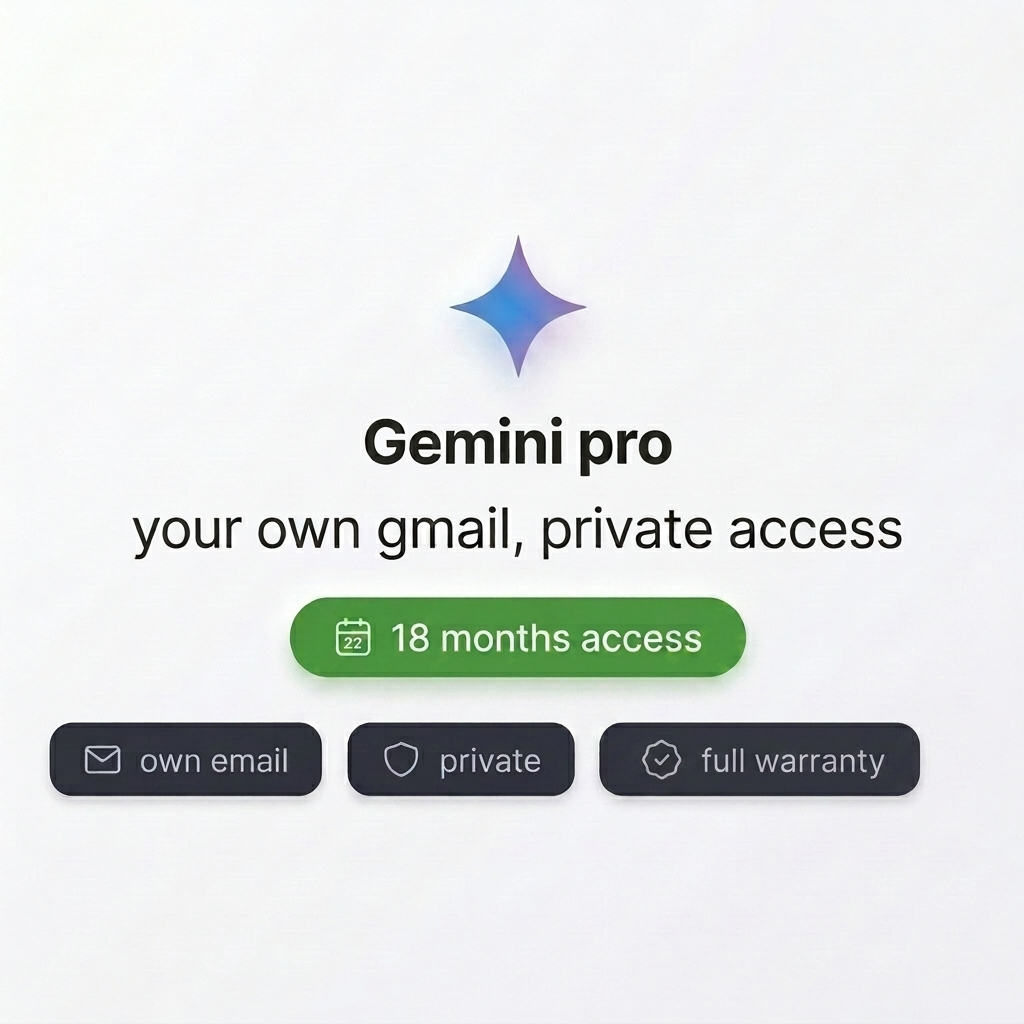 Google Gemini AI Pro | AI Chat & Creative Assistant | Private Family Sharing (Use Your Own Email)