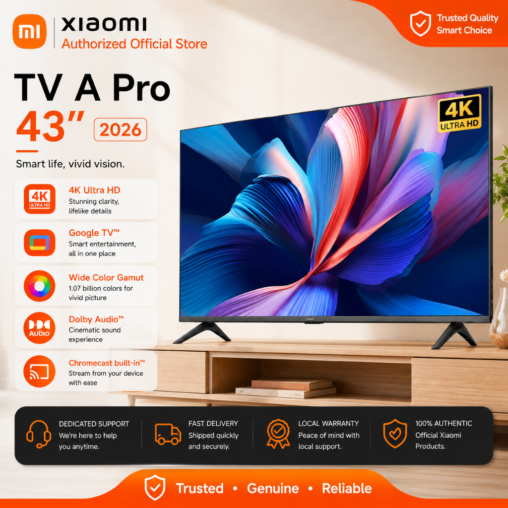 Xiaomi TV A Pro 43" 2026 4K QLED display