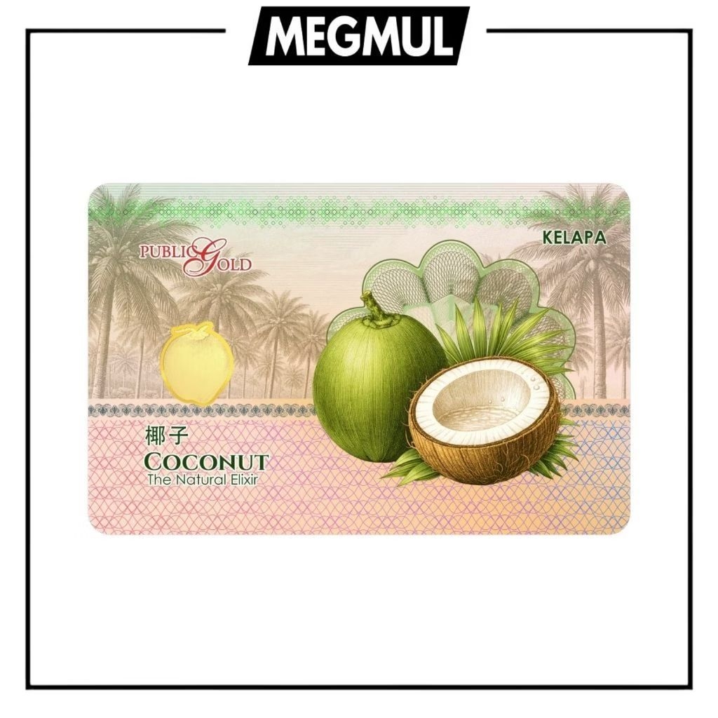 Public Gold 1g 999.9 Gold Bar (Coconut) Public Gold Coconut Limited Stock