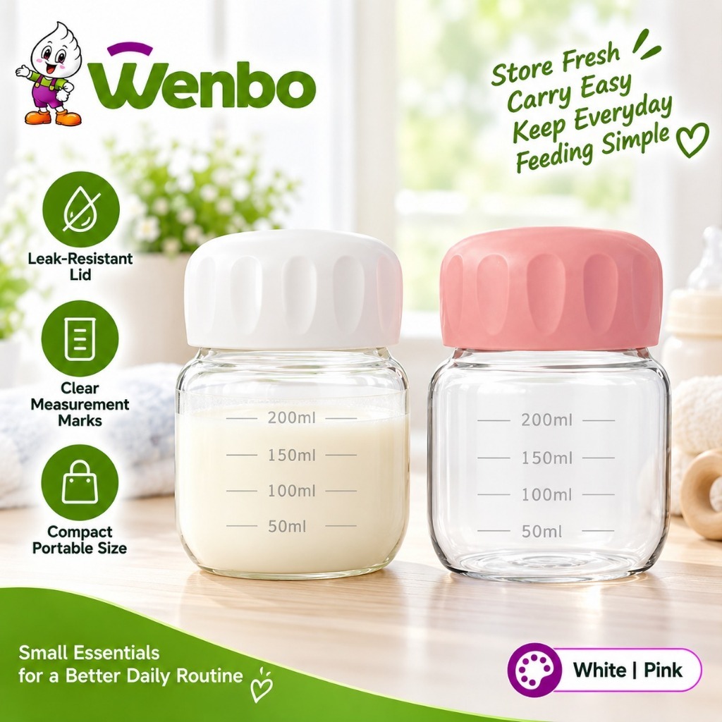 Wenbo [300ml] Cawan Comel Trendy Cute Chubby Glass Shaker Mug Portable Compact High Quality Heat Resistant Design