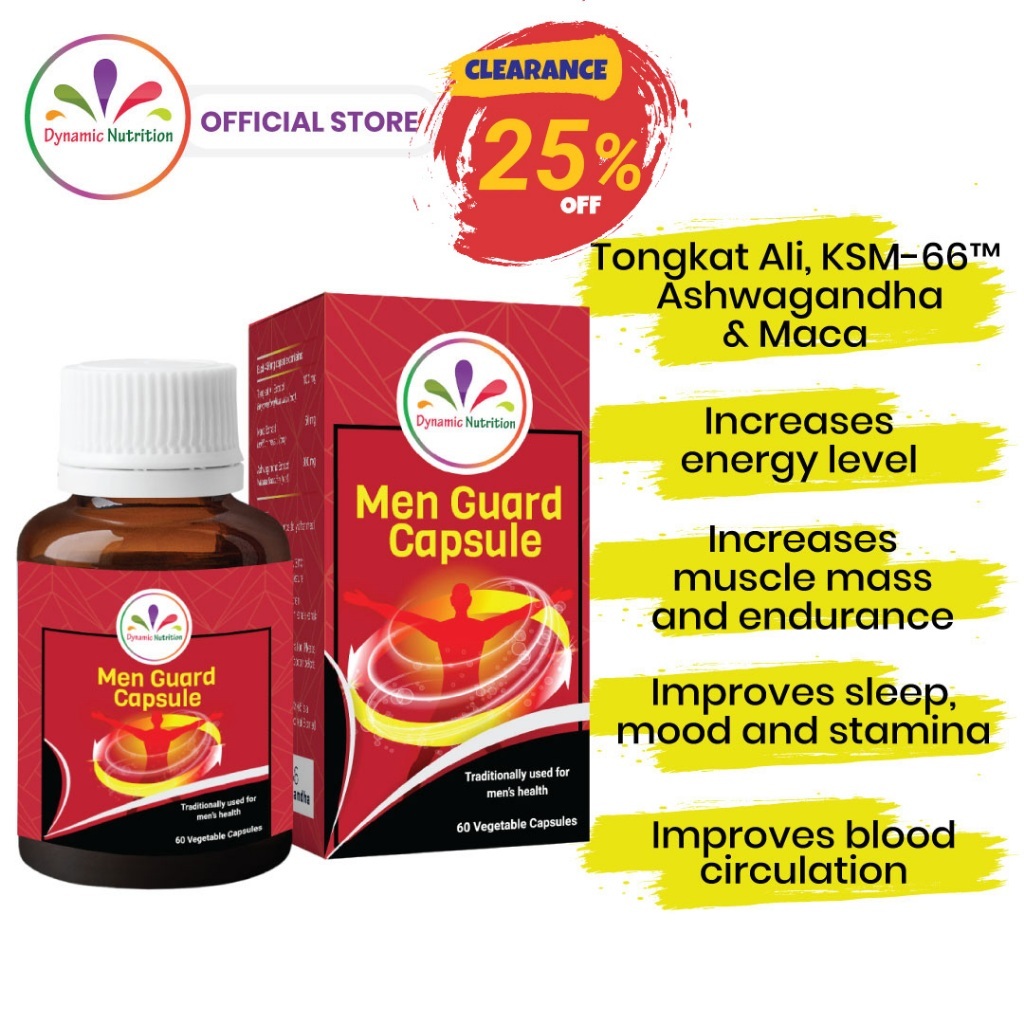 CLEARANCE [EXP DATE : OCT 2027] Men Guard Capsule (60 Capsules) - Tongkat Ali , Maca & KSM-66