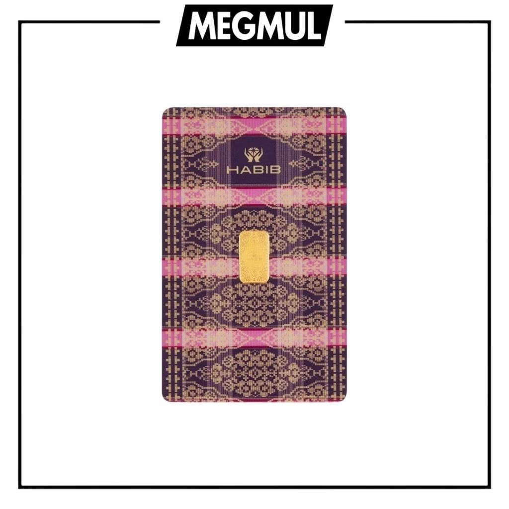 HABIB 1g 999.9 Gold Bar (Songket Purple) Habib Gold Bar - Limited Stock Only