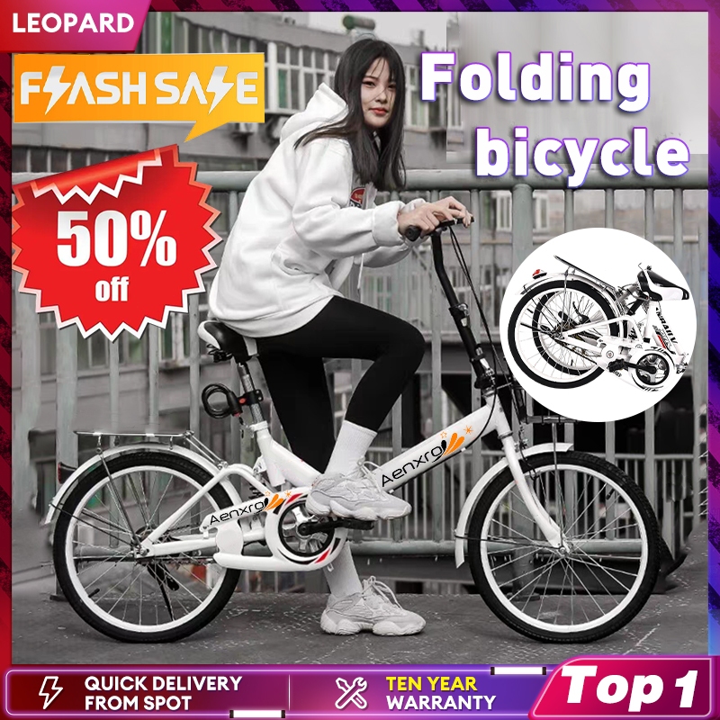 Foldable bike 20 inch bicycle Basikal lipat Basikal dewasa bicycle Child seat 7-speed Family Ride