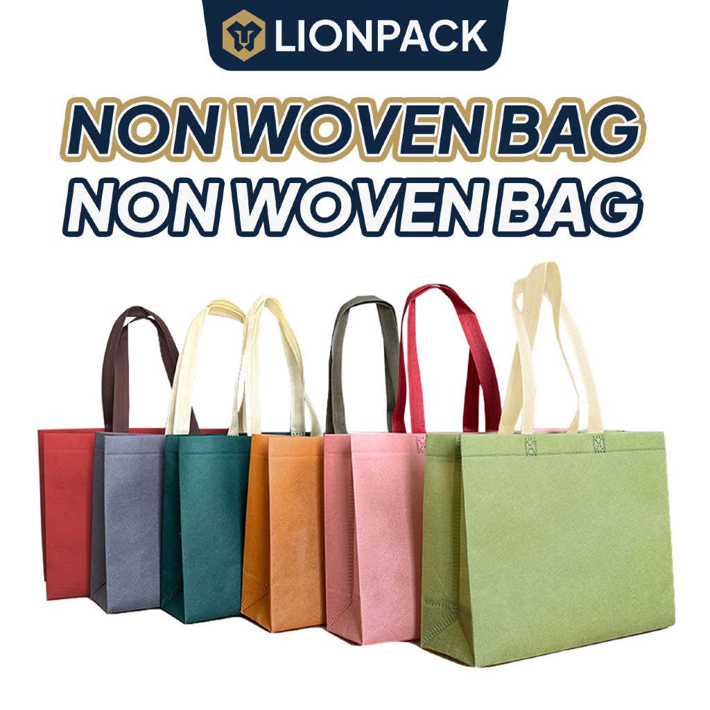 Reusable Non Woven Bag Tote Shopping Beg Kitar Semula Goodie Handle Gift Bag Eco Friendly Durable