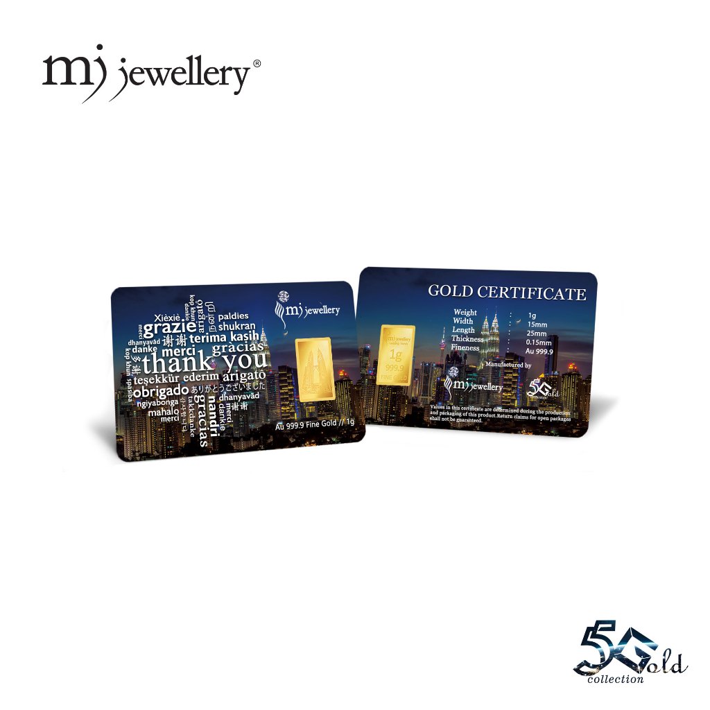 MJ Jewellery 5G Gold Collection 999.9/24K PETRONAS Twin Towers Gold Bar F11&hellip;