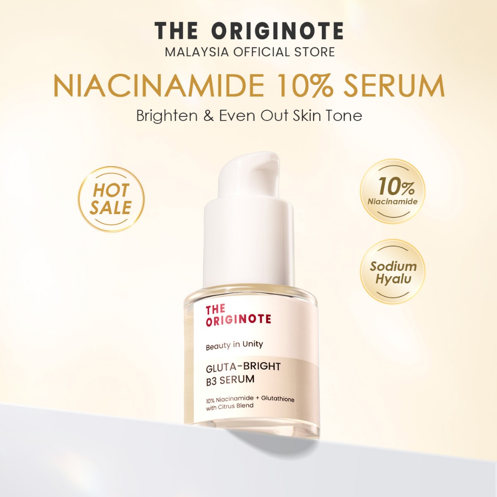 The Originote Niacinamide Bright B3 Serum 20ml - Face Serum for Brightening and Remove Acne Scars with Niacinamide Gluta
