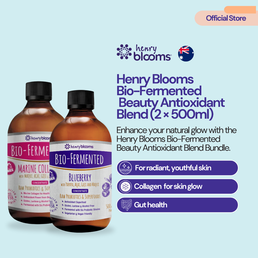 Henry Blooms Bio-Fermented Beauty Antioxidant Blend (2 x 500ml)