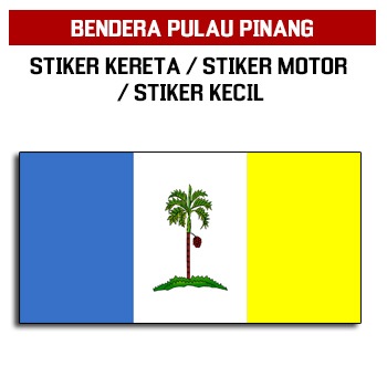 Car Sticker Stiker Kereta - Bendera Pulau Pinang