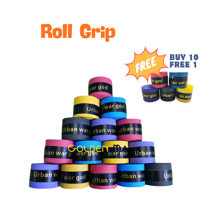 Anti Slip Badminton Racket Overgrip Sweat Absorbent Tennis Racket Grip Pembalut Raket B10F1