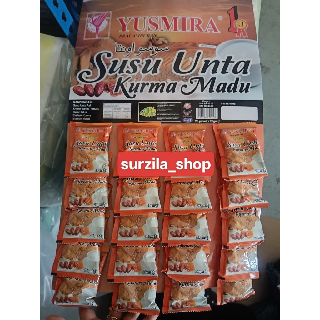 Yusmira Susu Unta Kurma Madu Papan Murah Jimat