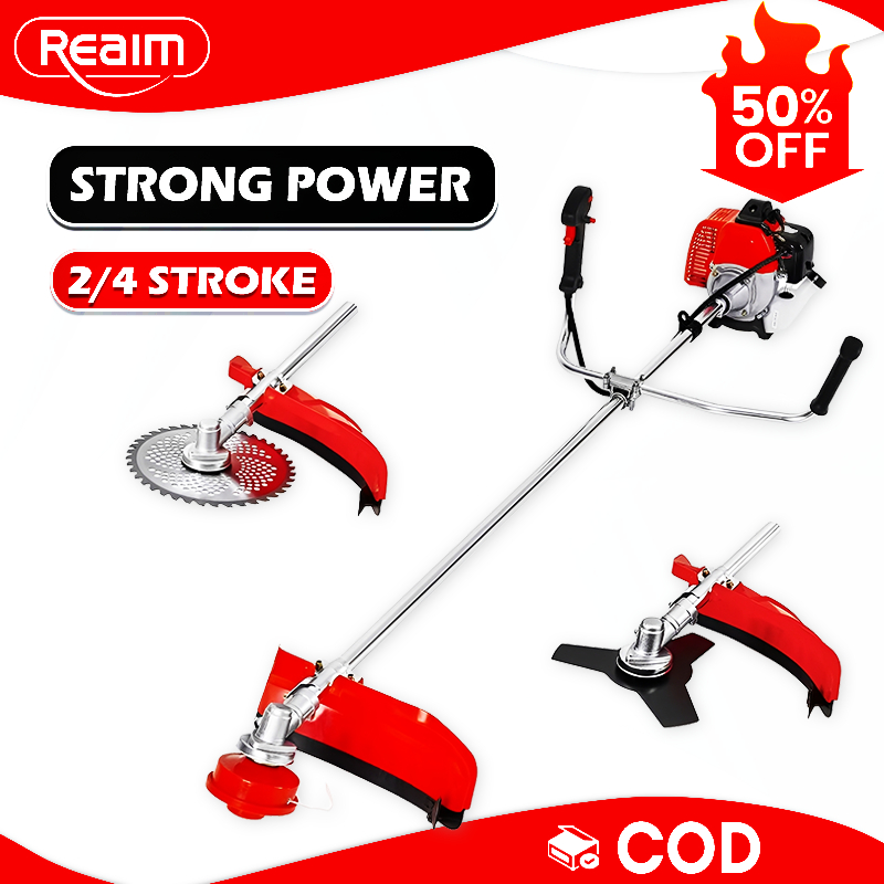 REAIM Mesin Rumput Straight Shaft 2Stroke Mesin Potong Rumput Lawn Mower Grass Trimmer Brush Cutter
