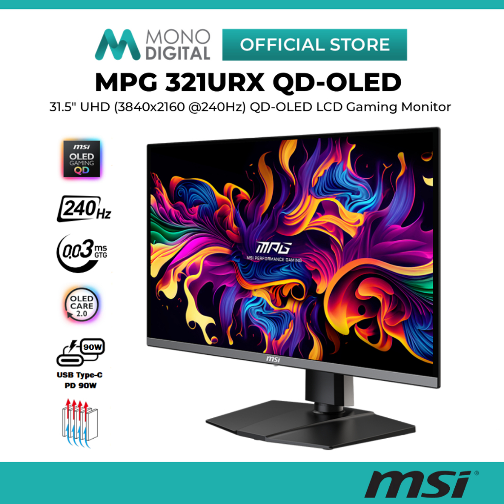 MSI 26.5" MPG 272URX QD-OLED / 31.5" MPG 321URX QD-OLED UHD (3840x2160 @240HZ) LCD GAMING MONITOR (0