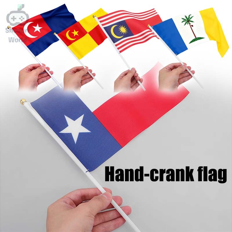 10pcs Hand Wave Flag For Penang Johor Selangor Kuala Lumpur State Events Celebration