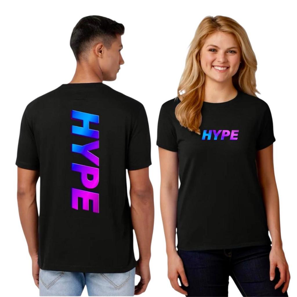 HYPE T-SHIRT BIG UNISEX 100% COTTON BOLEH DESING PILIH  SIZE  S-7XL