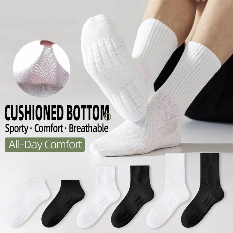 Unisex Sports Socks with Thick Cushion – Short, Mid-Calf & Long Lengths, Soft & Breathable Design