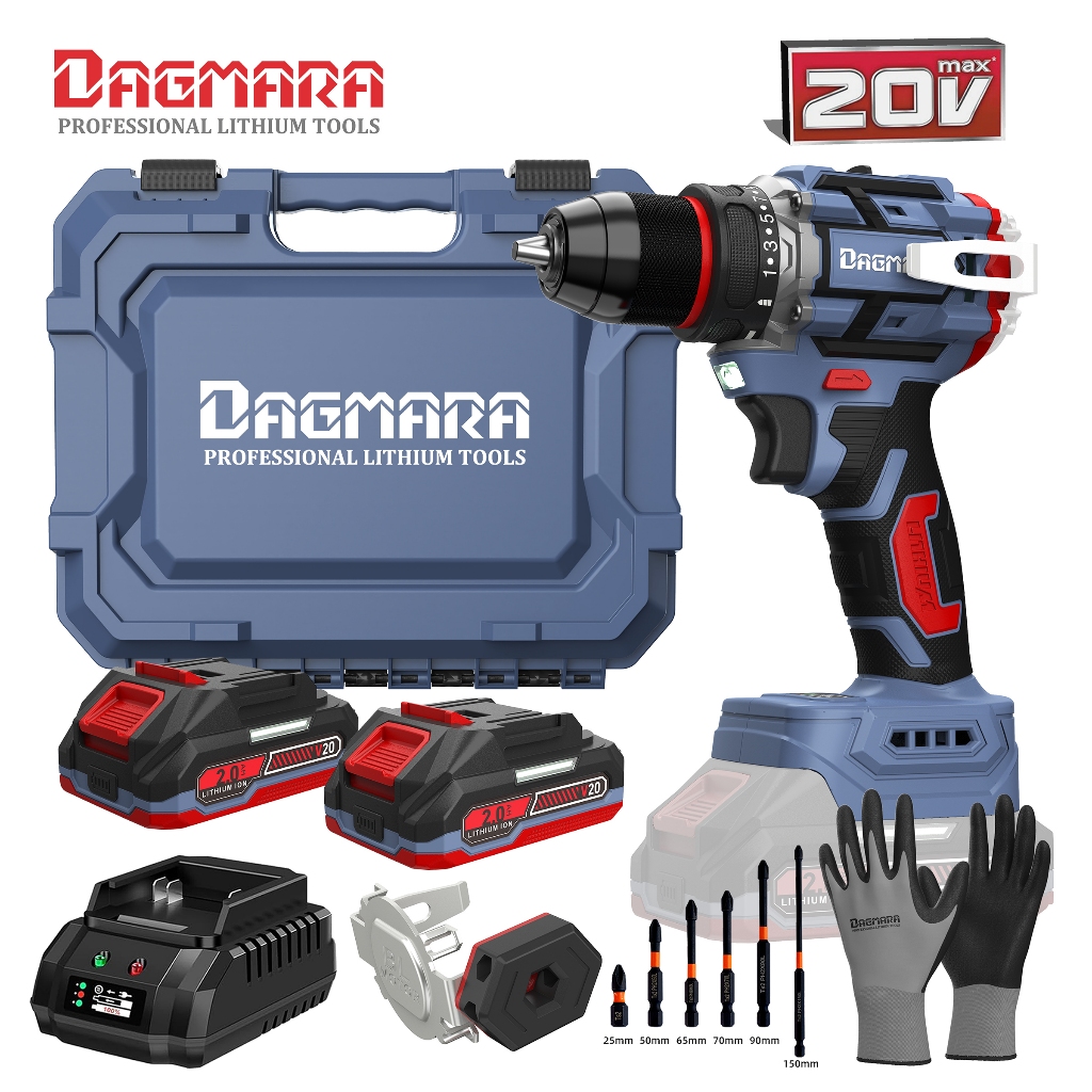 DAGMARA DCD03-18V 20V KEN Series Professional Li-Ion Cordless Drill Brushless Motor With Metal Ratchet Chuck