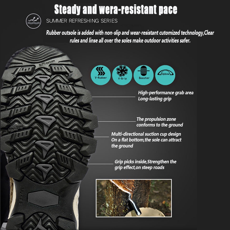 Men and Women Hiking Shoes for Women - Breathable & Slip-resistant Outdoor Trekking Camping Shoes - Secure Fit for Women