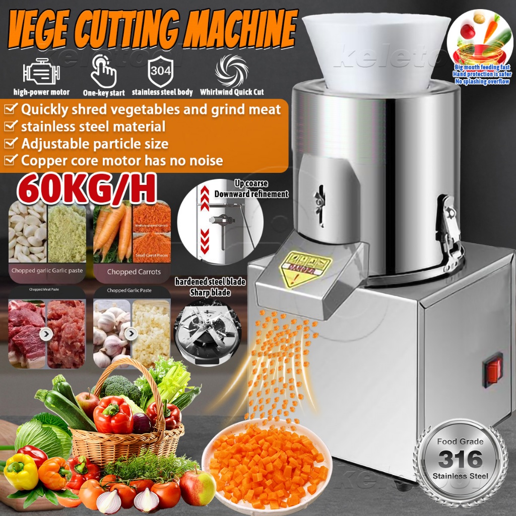 chopper blender 60KG/Hour Vegetable Cutting Machine Blender Mesin Pengisar Kisar Bawang Merah Sambal Cili Lada Kering