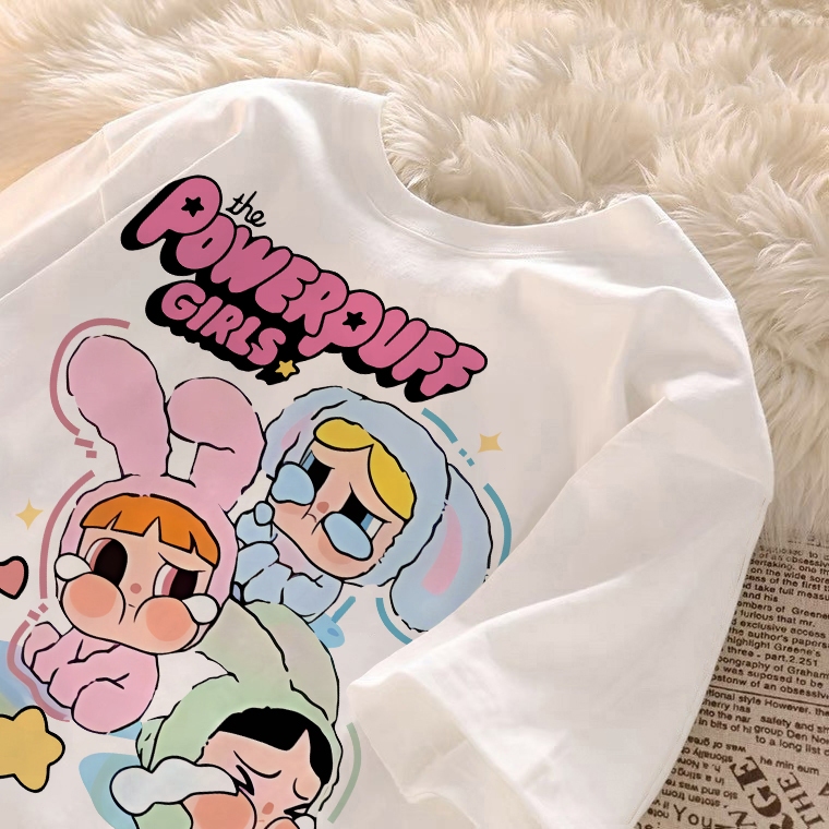 kumikumi Korean classic cry baby print oversized High quality t shirt for women