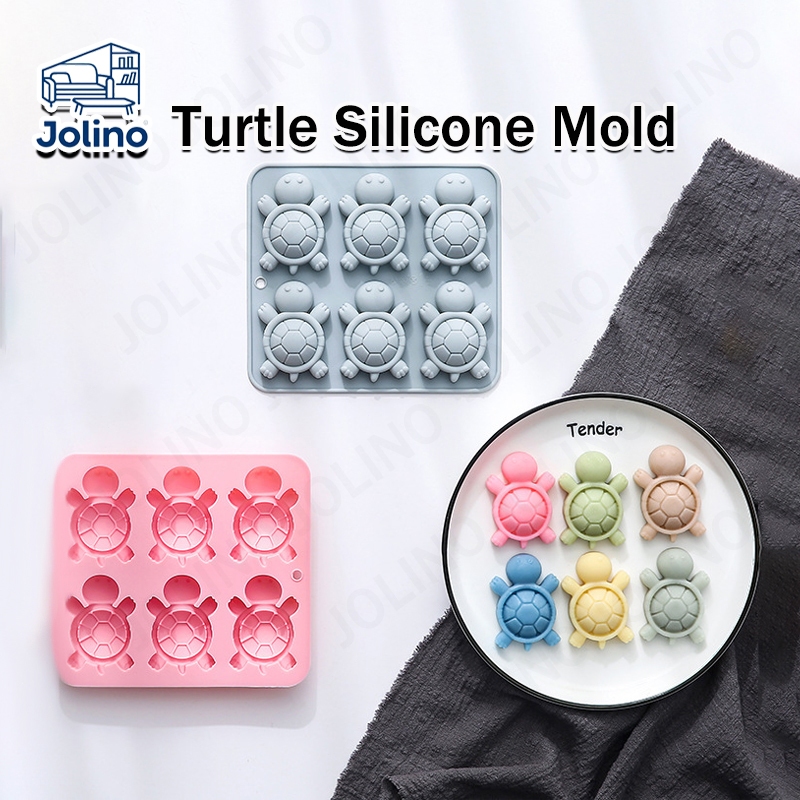 【MY】6 Cavity Turtle Silicone Mold Cute Tortoise Shape Baking Mould for Cake Jelly Chocolate Pudding Ice Cube DIY Crafts