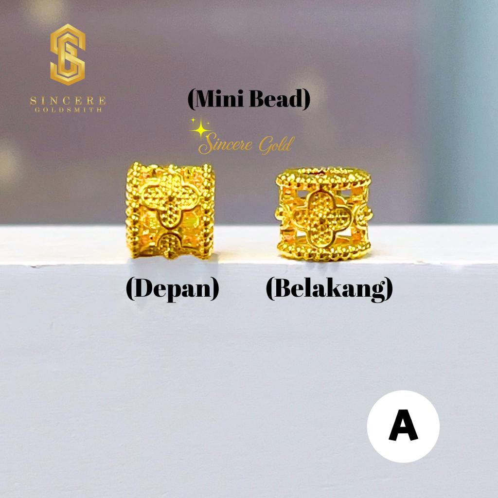 Sincere Store Emas 916 3L Mini Bead Bunga | Emas 916