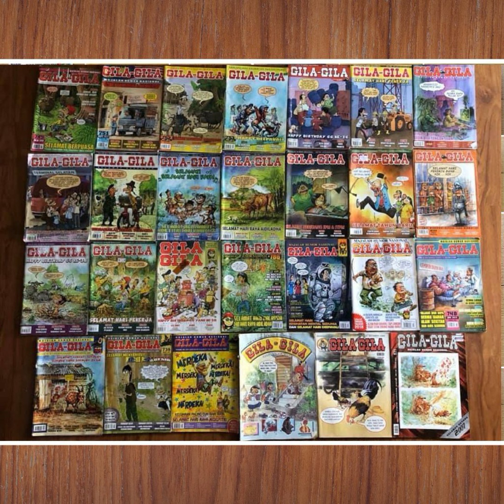 Komik Gila-Gila, Majalah Lawak Satira Nasional, Majalah Gila-Gila [Preloved] Ujang Apo Moy Kharisma publication