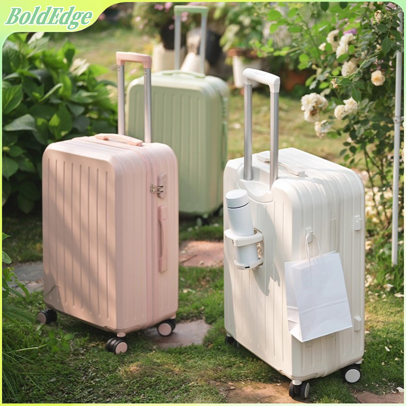 BOLDEDGE 20/24inch cute multifunctional bag with USB charging suitcase luggage bag travel 行李箱