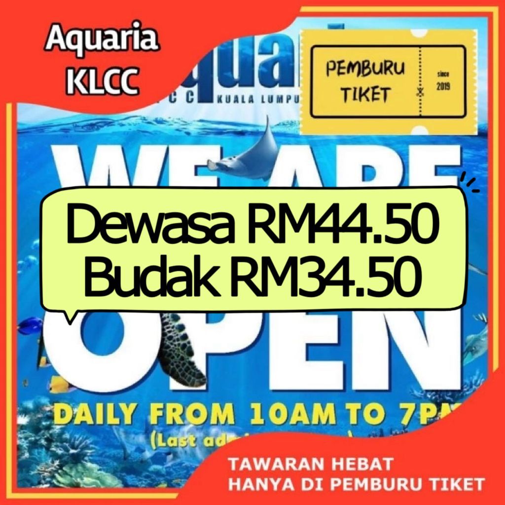 [PM HARGA PROMO] Aquaria KLCC E-Tiket