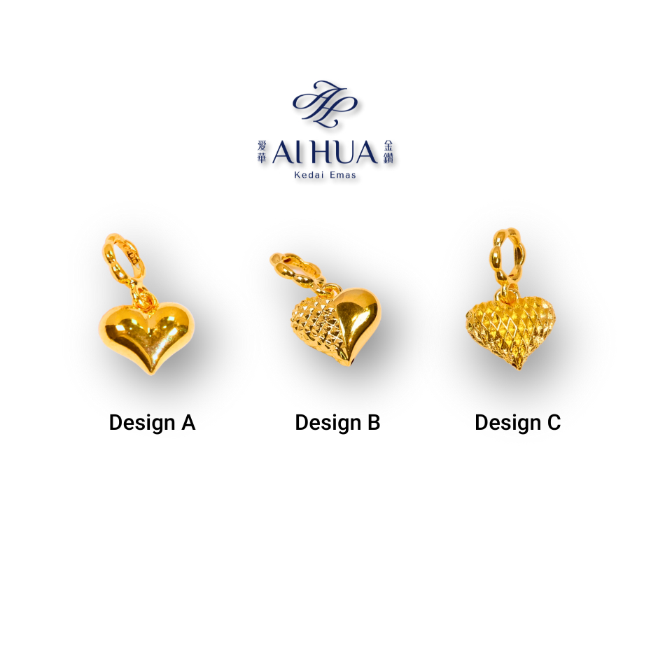 AIHUA Loket Love 5G Emas 916 Loket Fesyen Emas 916 Ori