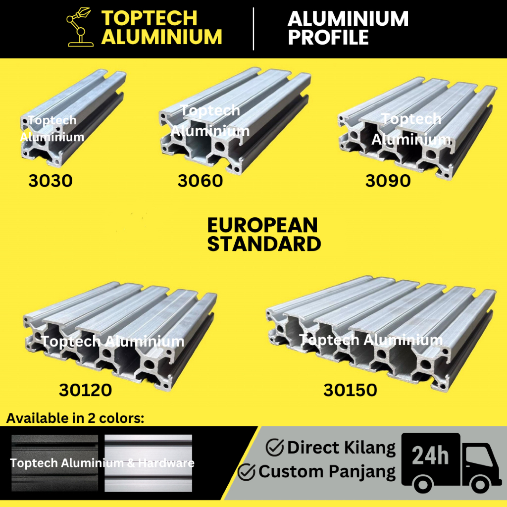 [Customized Length/Heavy-duty] 30 Series Aluminium profile/conveyor/engineering 3030, 3060, 3090, 30120 & 30150
