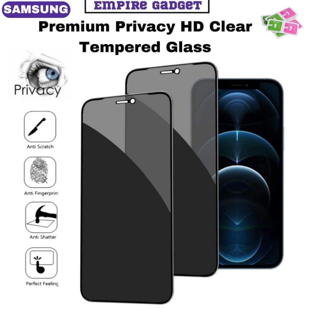 Premium Privacy Samsung A06,A02,A03,A04,A05,A07,A10,A12,A16,A17,A14,A26,A33,A34,A36,A54 Tempered Glass Screen Protector