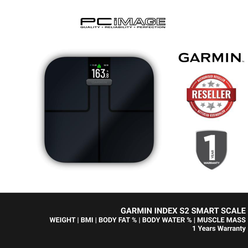 GARMIN INDEX S2 - SMART SCALE / BMI / WATER % / MUSCLE / WEIGHT / BLUETOOTH / 2 YEARS WARRANTY