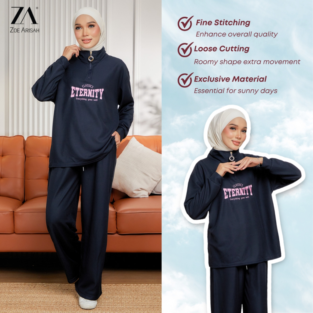 ZOE ARISAH Zerila Quedila Blouse Set Seluar Airport Outfit Baju Pants Activewear Suit Jumper Sport Wear Izumi ZOE ARISSA