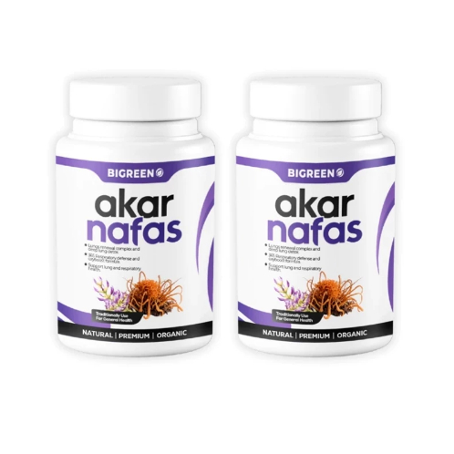 Akar Nafas - Sesak Nafas, Batuk Berkahak, Penyakit Asma, Menyokong Kesihatan Paru-Paru - 30 Kapsul