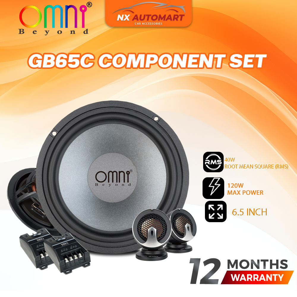 Audio Kereta OMNI BEYOND 6.5" G Beyond Mid Bass Set Komponen (GB65C) - Perodua Proton Honda Toyota Nissan Kia