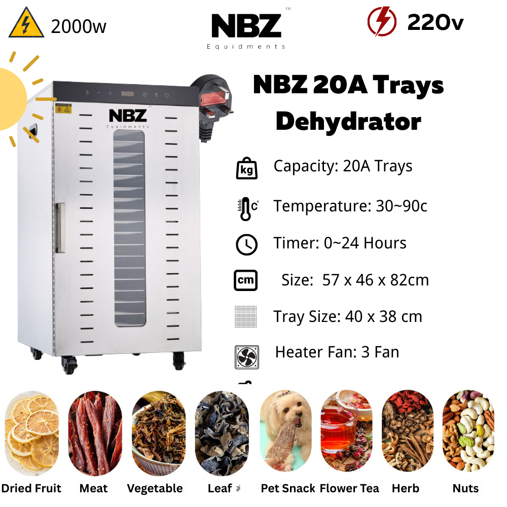 NBZ 20 Tier Food Dehydrator Machine Food Dryer Dehydrator Dehydrated Machine Mesin pengering makanan  风干机 烘幹機 食品果干机 干果机