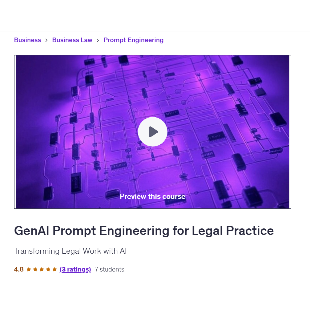 Ai Prompt Video Course-GenAI Prompt Engineering for Legal Practice | Learn AI Prompt Video Lessons
