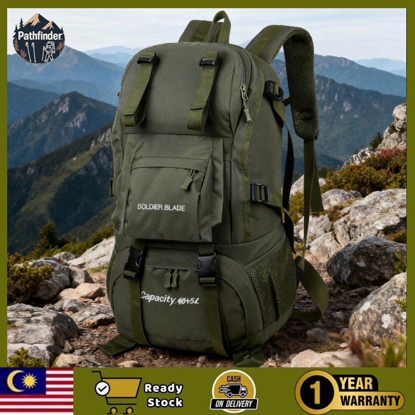 50L Large-Capacity Outdoor Hiking Backpack Suspension Carrying System MultiFunctional Travel Camping Bag Waterproof