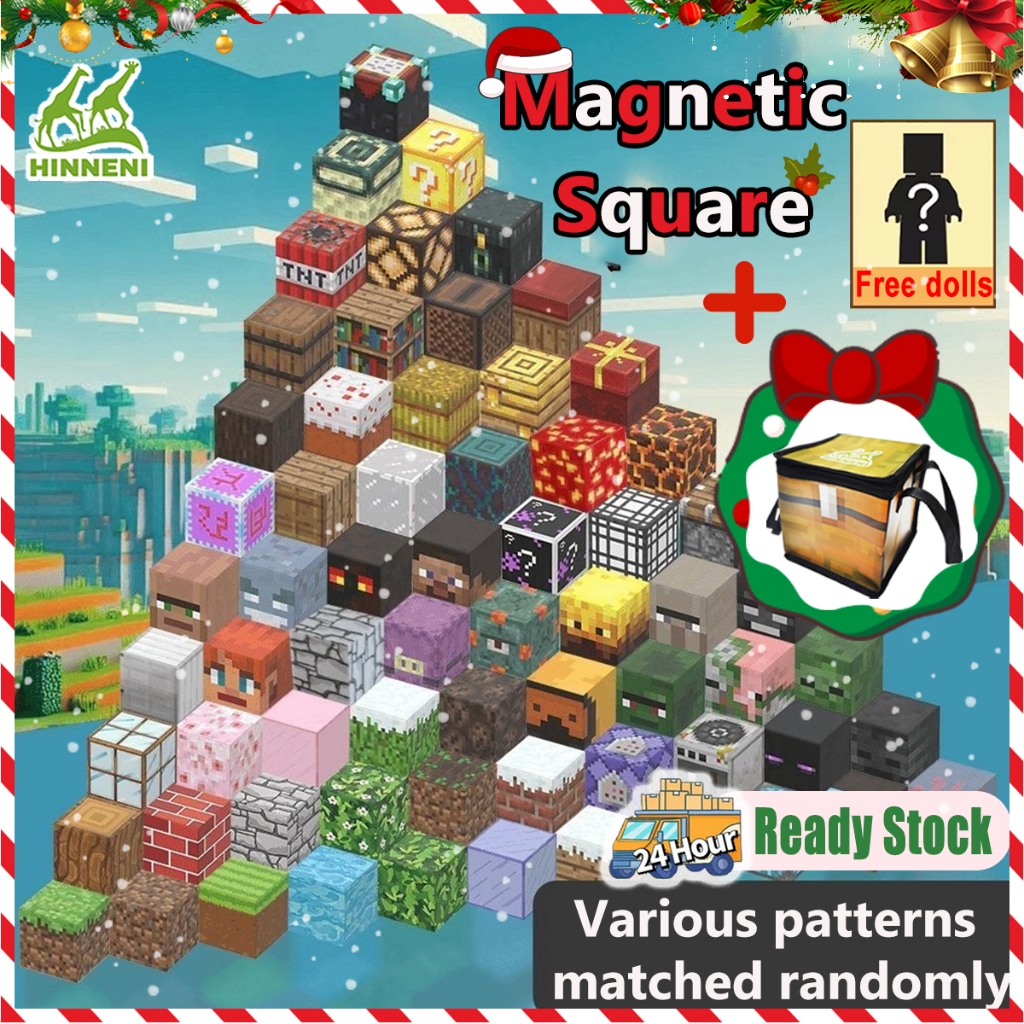 COD?Free Bag?500pcs DIY Magnetic Block toys Christmas Gift Magnet Creative Assembly mainan Ages 3+