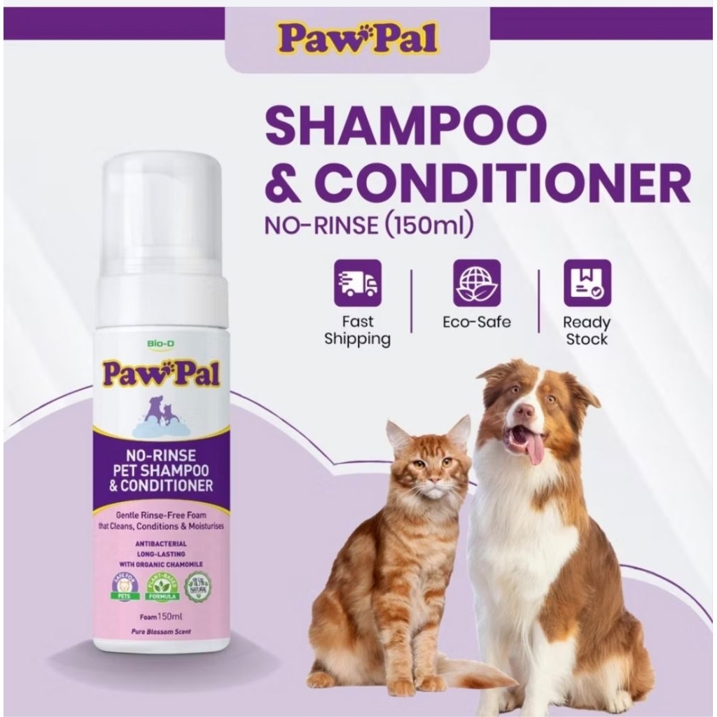 Paw Pal No-rinse Pet Shampoo and Conditioner 150ml