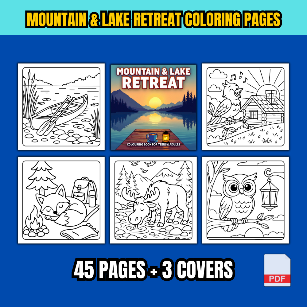 [PDF] 45 Mountain & Lake Retreat Coloring Pages For Kids