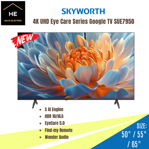 *NEW* SKYWORTH 50" 55" 65" 4K UHD Eye Care Series Google TV SUE7950 / 50SUE7950 / 55SUE7950 / 65SUE7950