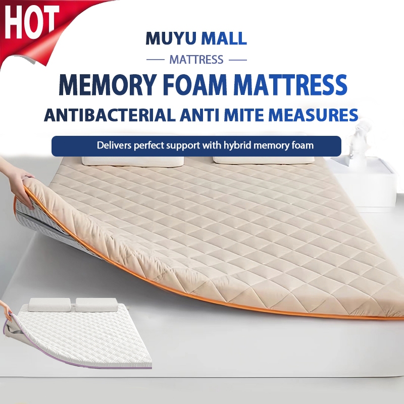 [Stok sedia]Memory Foam Tilam Single/ Queen/King Tilam dilipat tebal Tilam Topper stok sedia