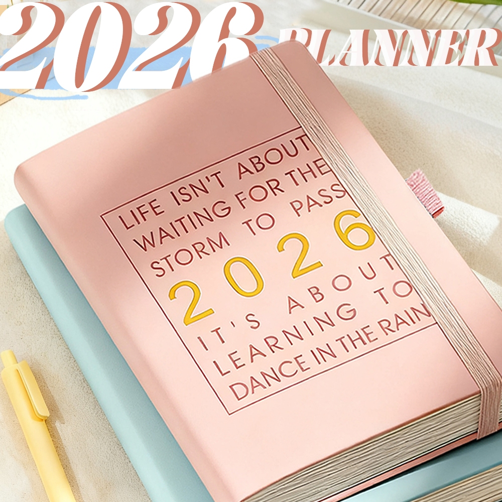 2026 Planner A5 Agenda Journal Monthly/Weekly/Daily Plan 306Pages Softcover Notebook Office School 计划本