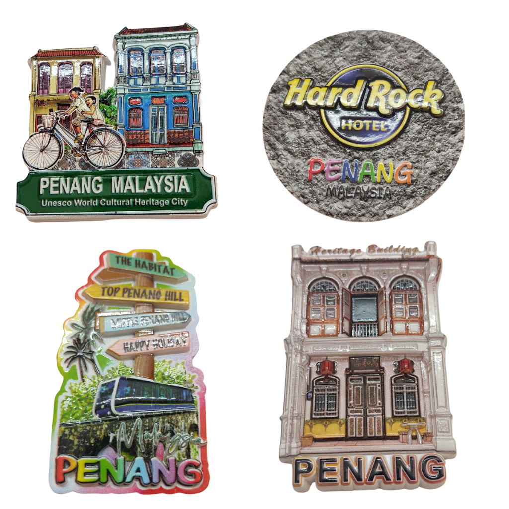 PENANG FRIDGE MAGNET SOUVENIR GIFTS PULAU PINANG MAGNET HIASAN RUMAH PEJABAT HADIAH CENDERAHATI OLEH OLEH MALAYSIA