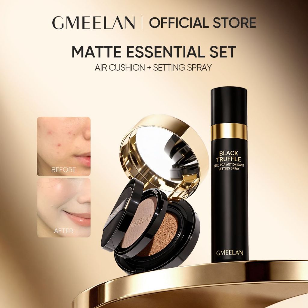 GMEELAN Makeup Skincare Set Whitening Sunscreen Set Setting 100ml Spray /Air Cushion/Sunscreen Spray 80ml Long-lasting