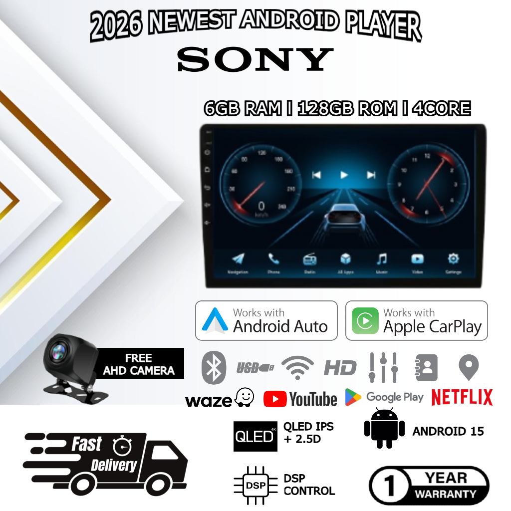 [6 +128 ] SONY STYLE Android Player 9"10" inch Car Multimedia MP5 Player WIFI with CoolingFan