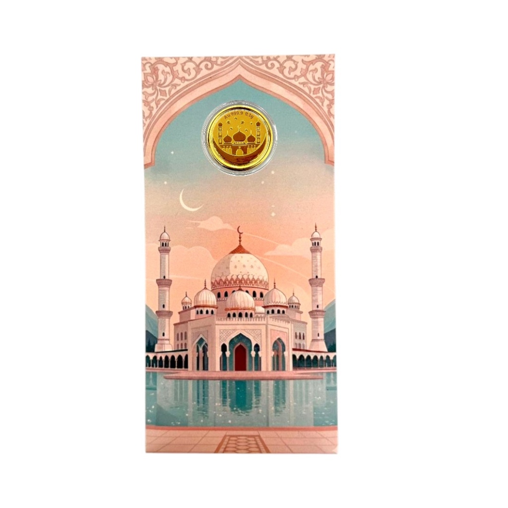 NARIA 999.9 / 24K Gold Wafer 0.10gm Sampul Raya Tema Masjid Edisi&hellip;