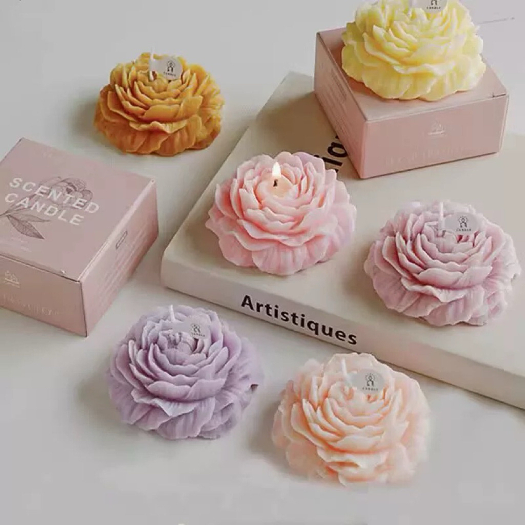 Peony Flower Scented Candle | Aromatherapy Candle, Floral Home Decor, Gift, Room Fragrance 牡丹香薰蜡烛