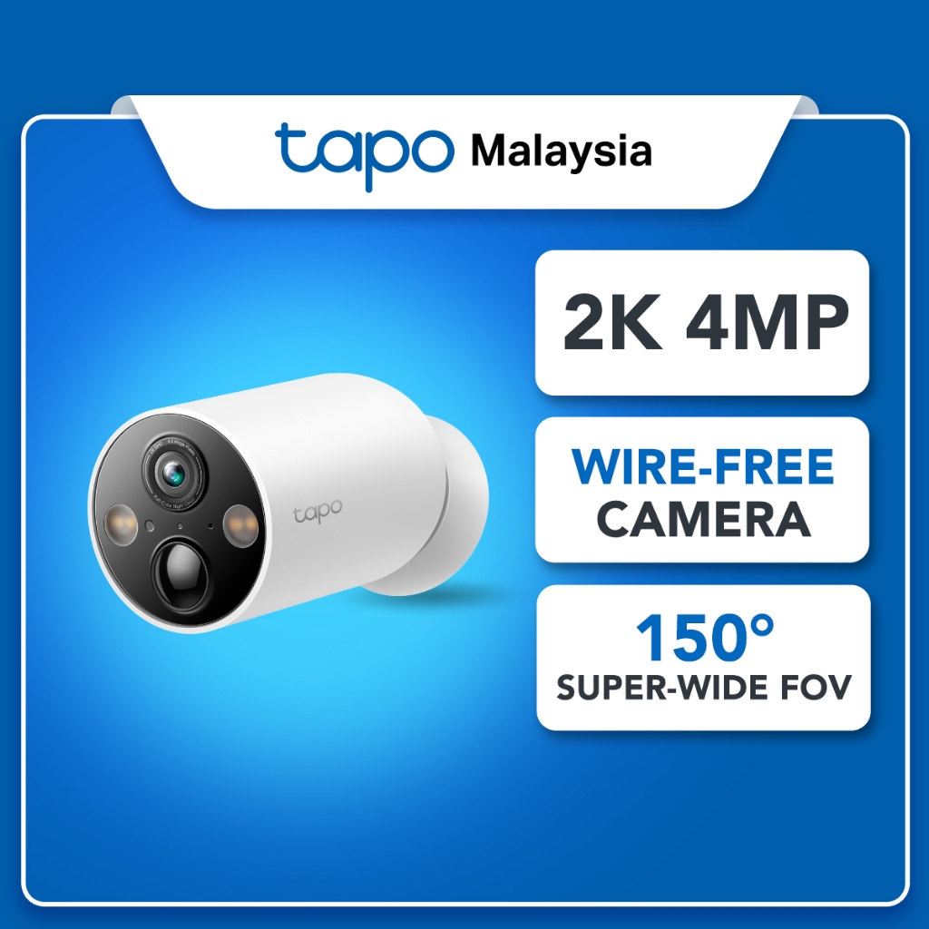 TP-Link Tapo C425 4MP 2K Smart Wire-Free Outdoor Security Camera